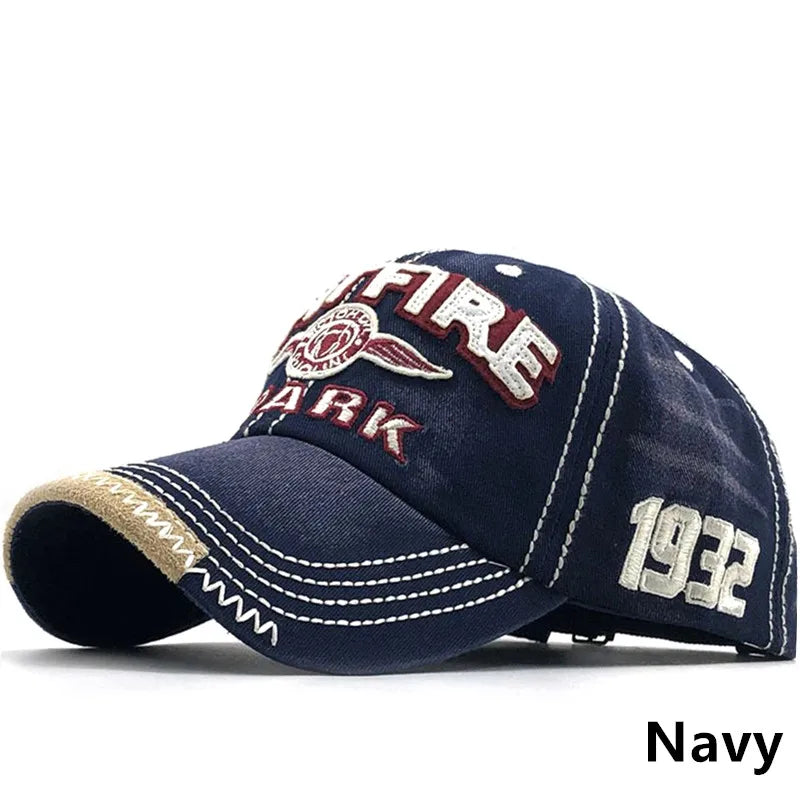 Washed Denim Cotton Summer Sunhat Hat Embroidered Letter Printed Sport Golf Baseball Cap Unisex Cowboy Hip Hop Dance Rock Visors