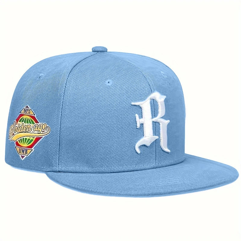 Casual hip-hop punk letter embroidered flat-brimmed baseball cap, sun protection and breathable, ideal for gift-giving