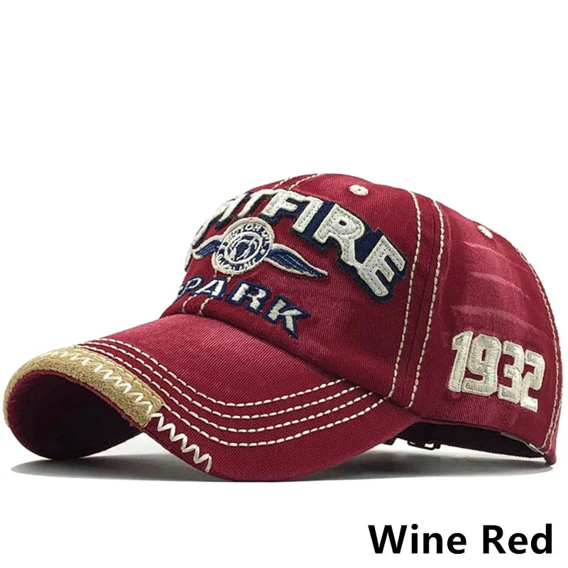 Washed Denim Cotton Summer Sunhat Hat Embroidered Letter Printed Sport Golf Baseball Cap Unisex Cowboy Hip Hop Dance Rock Visors