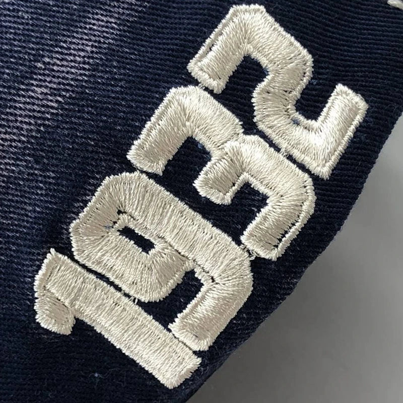 Washed Denim Cotton Summer Sunhat Hat Embroidered Letter Printed Sport Golf Baseball Cap Unisex Cowboy Hip Hop Dance Rock Visors