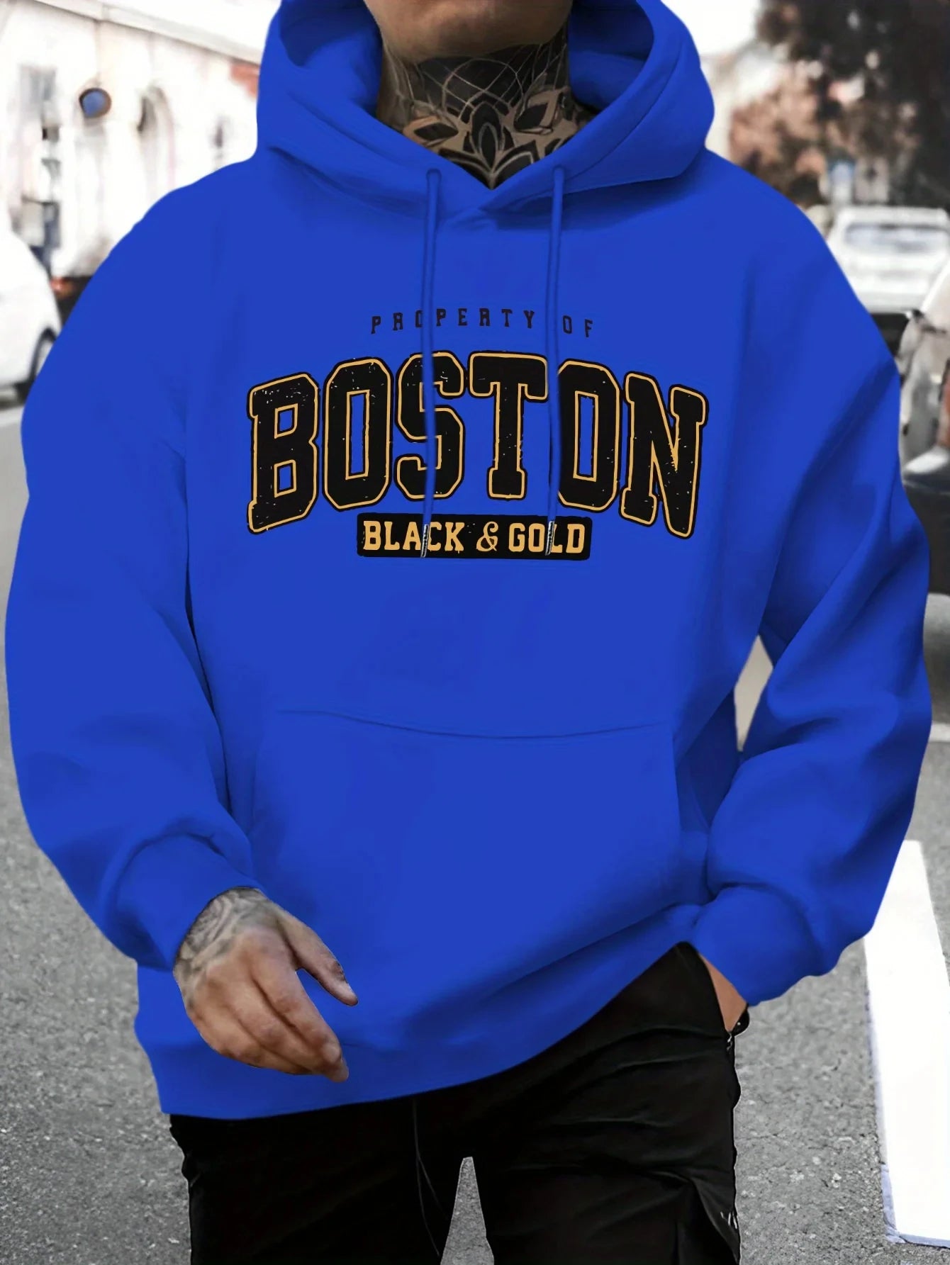 Men's printed hoodie autumn/winter Boston hoodie Men's street sportswear design autumn casual hoodie fashionable hoodie