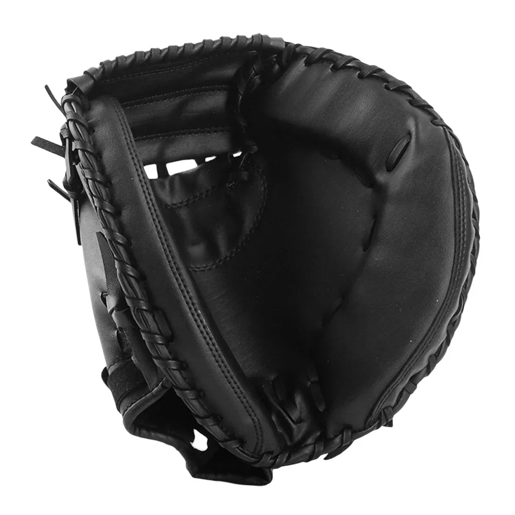 Baseball Glove PU Leather Baseball Softball Catcher Thicken Baseball Mitt Wear-resistant Catcher Mitt for Youth Adults Practice