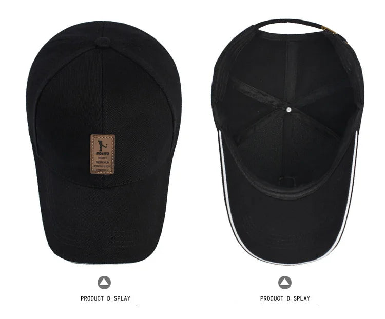 Summer Women Men Structured Baseball Cap Solid Cotton Adjustable Snapback Sunhat Outdoor Sports Hip Hop Baseball Hat Casquette