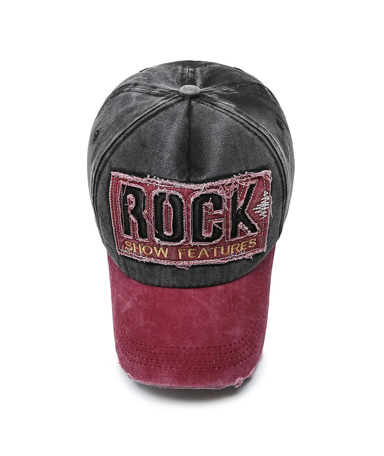 Korean version washed letters spring and autumn men's and women's fashion shabby denim baseball cap sunhat Official Website