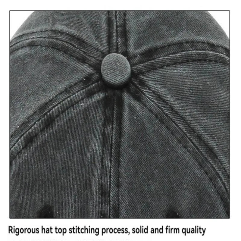 Hat Men's Spring/Summer Trend Embroidered Cowboy Baseball Hat Duck Tongue Hat Outdoor Travel Sunshade Hat