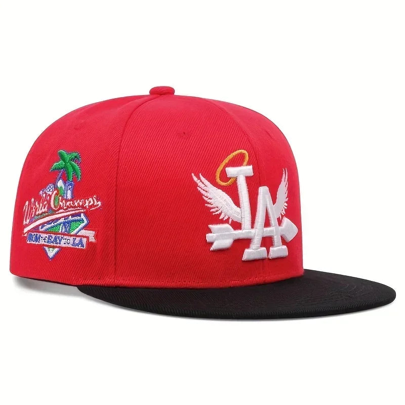 1/2/3/4PCS Fashion Unisex LA Embroidery Baseball Caps Los Angeles Snapback Hat Angel Wings Hip Hop Caps Outdoor Adjustable Hats
