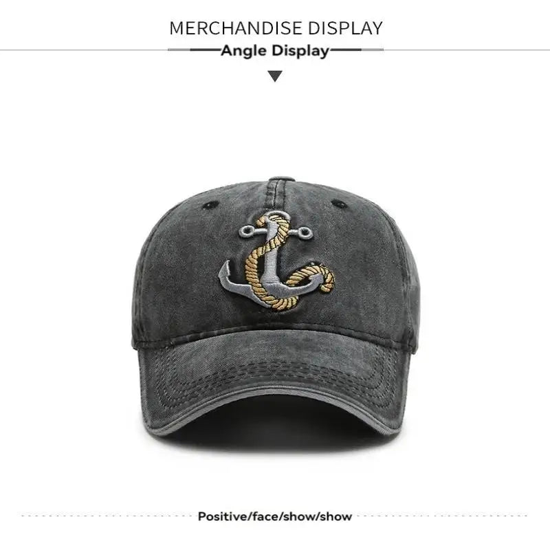 Hat Men's Spring/Summer Trend Embroidered Cowboy Baseball Hat Duck Tongue Hat Outdoor Travel Sunshade Hat