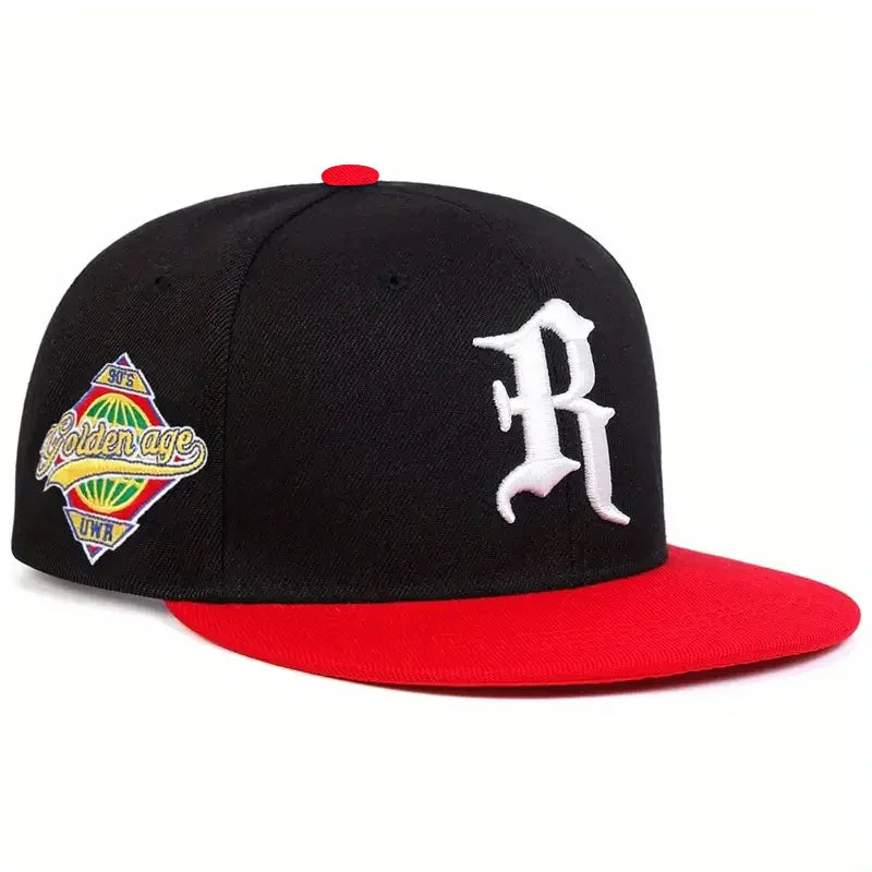 Casual hip-hop punk letter embroidered flat-brimmed baseball cap, sun protection and breathable, ideal for gift-giving