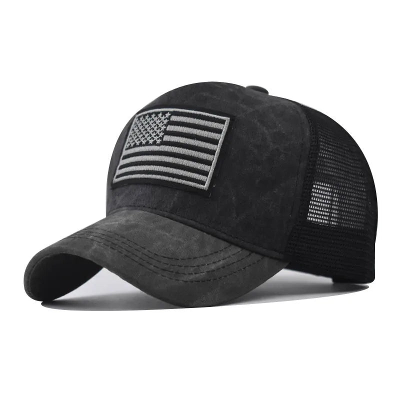 Fashion Cotton Men Women Tactical Fashion  Baseball Cap Usa American Flag Outdoor Unisex Hip Hop Hats For Runing